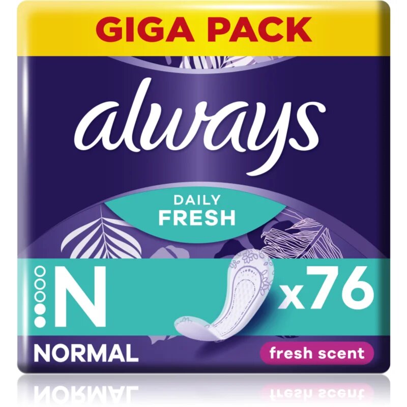 Always Daily Fresh Normal tisztasági betétek illatosított 76 db