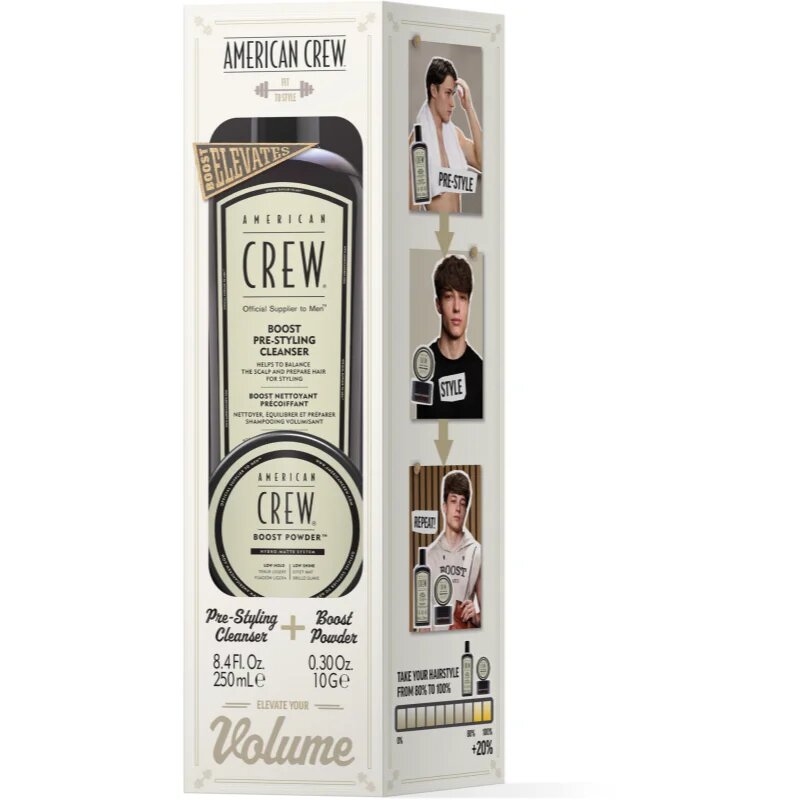 American Crew Boost Duo - Giftset ajándékszett hajra uraknak