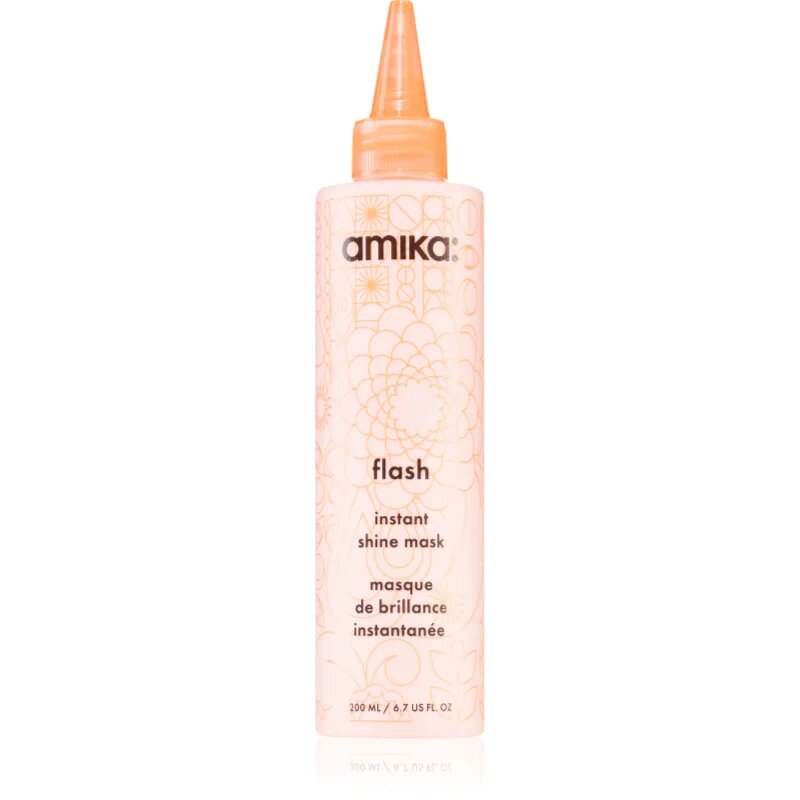 amika Flash Instant Shine Mask hidratáló maszk hajra a fénylő és selymes hajért 200 ml