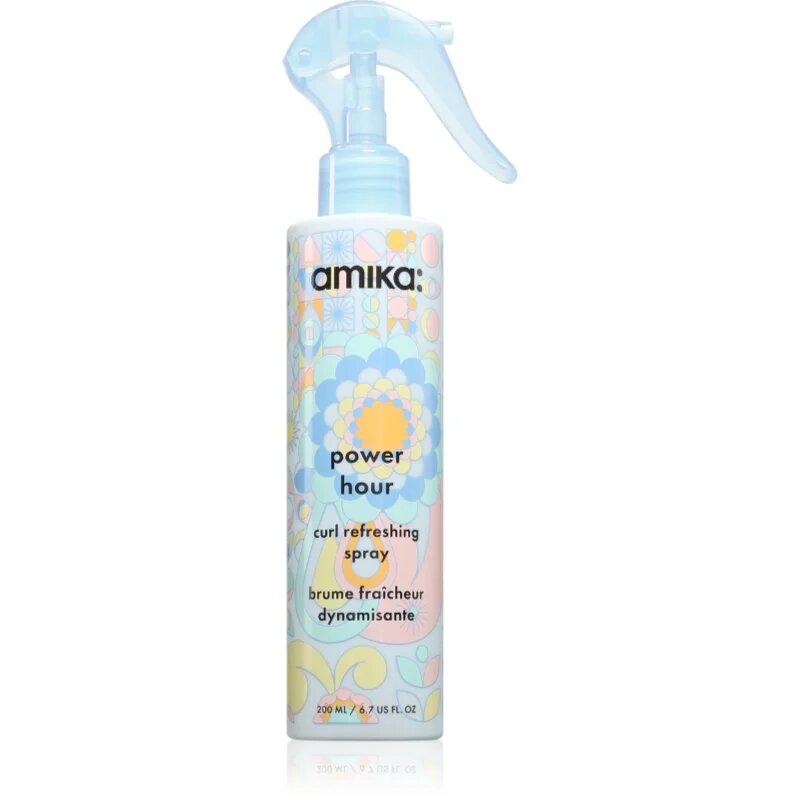 amika Power Hour Curl Refreshing Spray hidratéló spray a hullámos és göndör hajra 200 ml