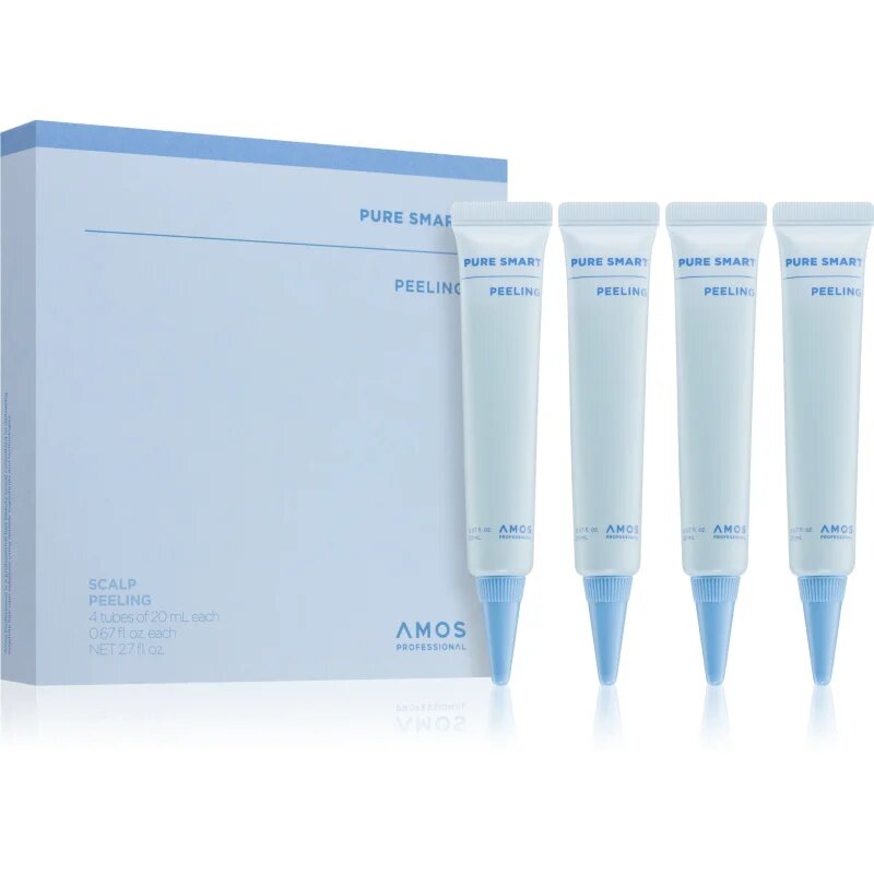 AMOS PROFESSIONAL Pure Smart Peeling fejbőrradír korpásodás ellen 4x20 ml