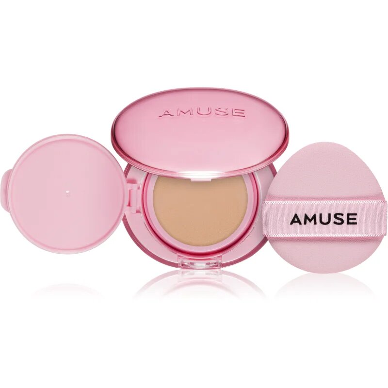 AMUSE Dew Power Vegan Cushion tartós alapozó sminkszivaccsal az élénk és kisimított arcbőrért árnyalat 02 Healthy 15 g
