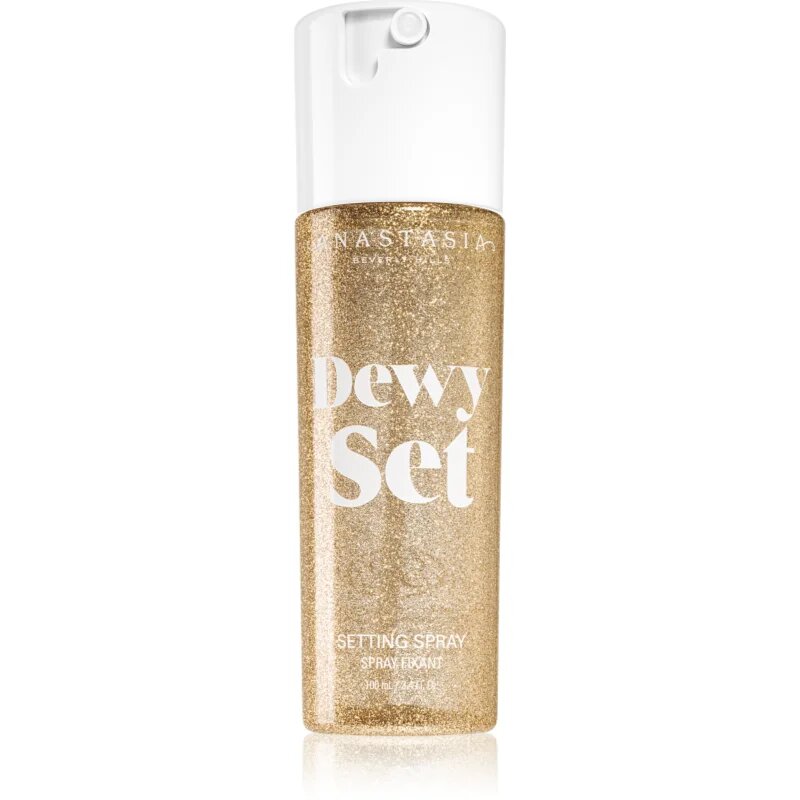 Anastasia Beverly Hills Dewy Set Setting Spray élénkítő permet az arcra illattal Coconut & Vanilla 100 ml