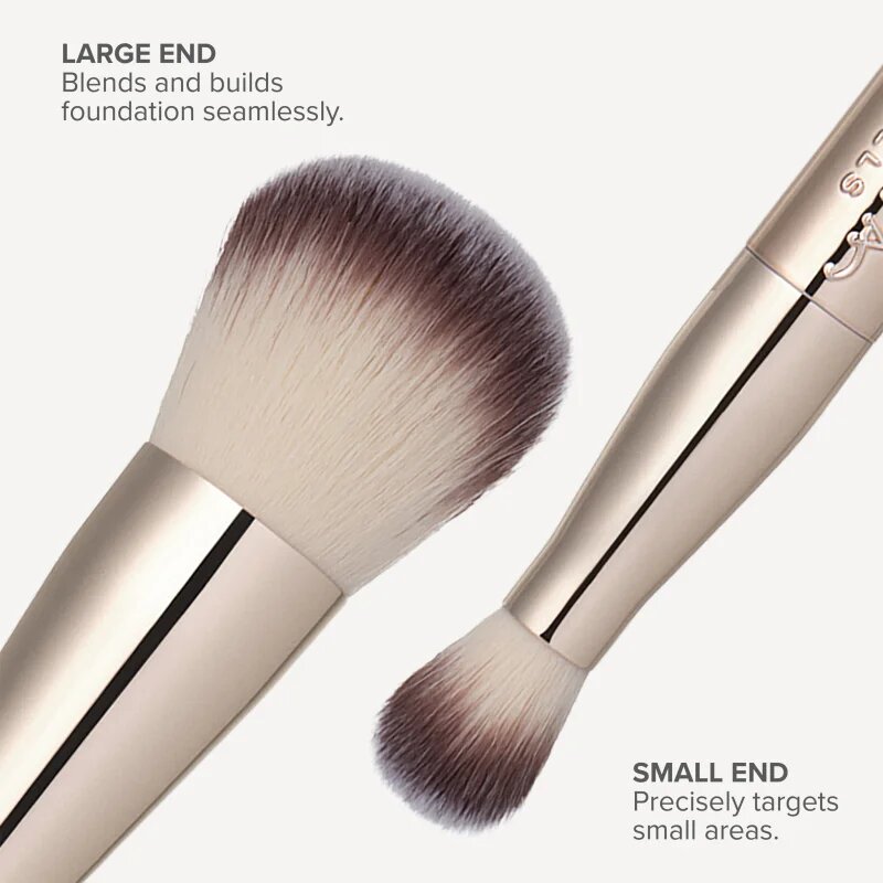 Anastasia Beverly Hills Impeccable Foundation & Face Brush kétvégű univerzális alapozó ecset 1 db