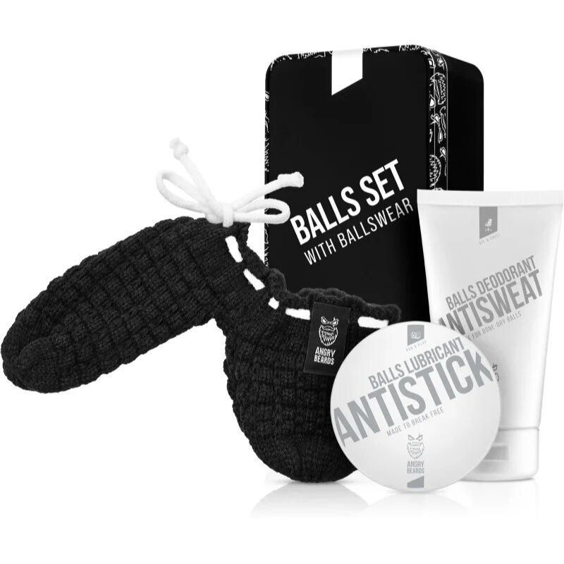 Angry Beards Antisweat & Antistick Balls Set ajándékszett uraknak