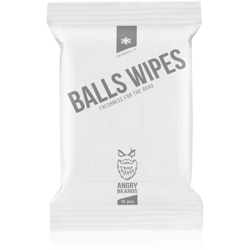 Angry Beards SnowBalls BallsWipes papírtörlők az intim higiéniához 15 db
