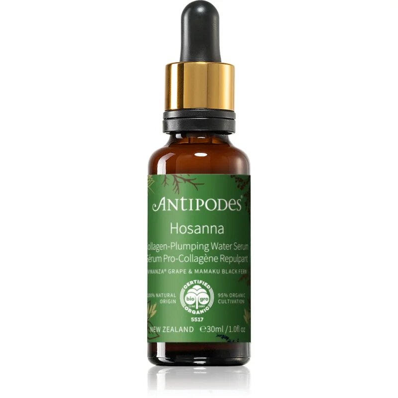 Antipodes Hosanna Collagen-Plumping Water Serum fiatalító szérum a kollagénképződés elősegítésére 30 ml