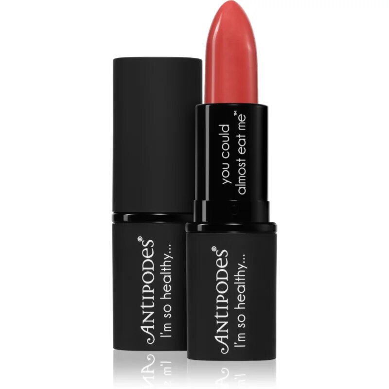 Antipodes Moisture-Boost Natural Lipstick tápláló rúzs árnyalat Dusky Sound Pink 4 g