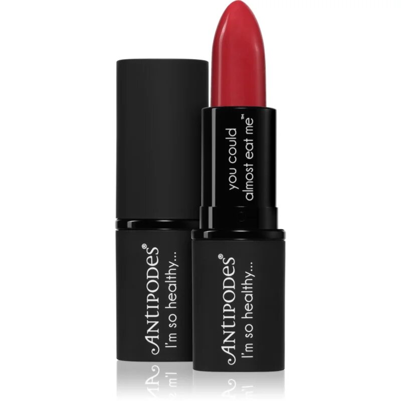 Antipodes Moisture-Boost Natural Lipstick tápláló rúzs árnyalat Remarkably Red 4 g
