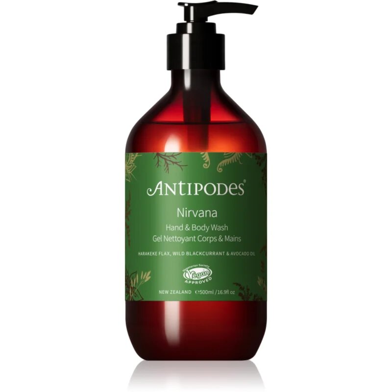Antipodes Nirvana Hand & Body Wash tápláló folyékony szappan kézre és testre 500 ml