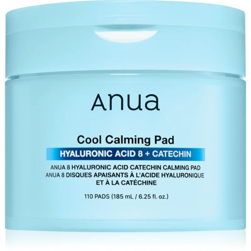 Anua 8 Hyaluronic Acid Catechin Calming Pad bőrnyugtató korongok hűsítő hatással 110 db