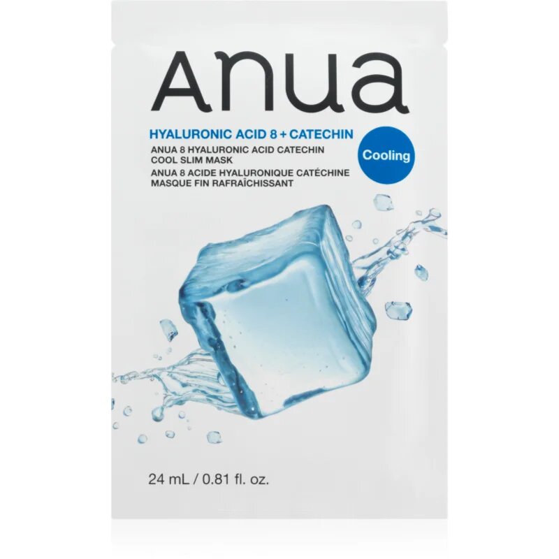Anua 8 Hyaluronic Acid Catechin Cool Slim Mask hidratáló gézmaszk hűsítő hatással 24 ml