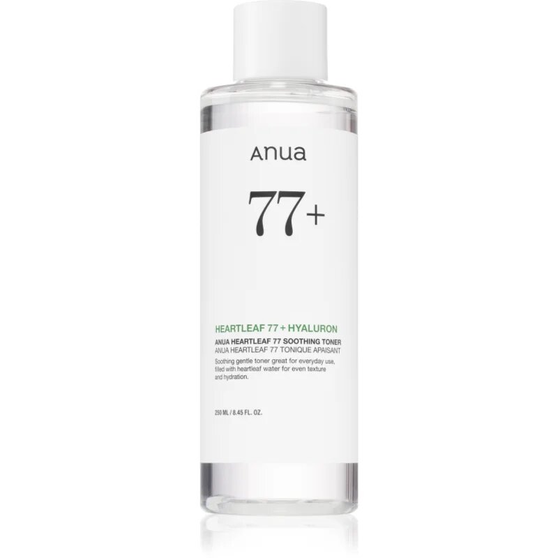 Anua Heartleaf 77% Soothing Toner tisztító és nyugtató toner a bőrréteg megújítására 250 ml