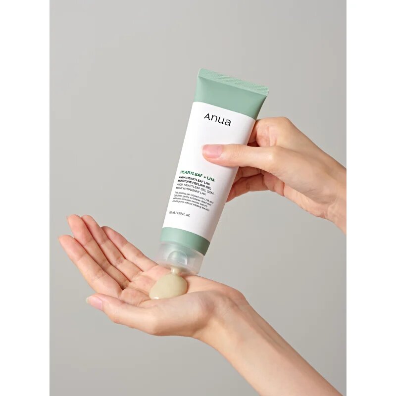 Anua Heartleaf LHA Moisture Peeling Gel gyengéd géles peeling az aknéra hajlamos érzékeny bőrre 120 ml