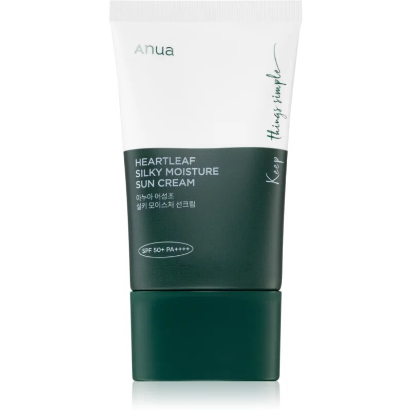 Anua Heartleaf Silky Moisture Sun Cream intenzíven hidratáló nappali krém SPF 50+ 50 ml