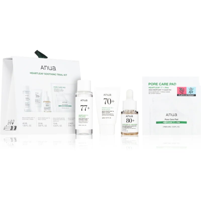 Anua Heartleaf Soothing Trial Kit ajándékszett az arcbőr megnyugtatására