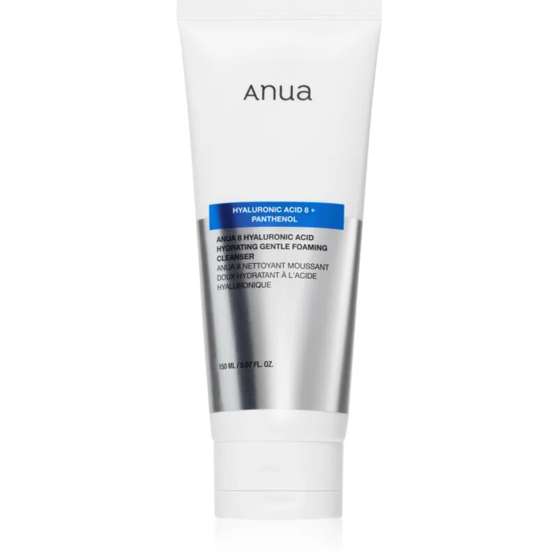 Anua Hyaluronic Acid 8 Hydrating Gentle Foaming Cleanser finoman tisztító hab hialuronsavval 150 ml