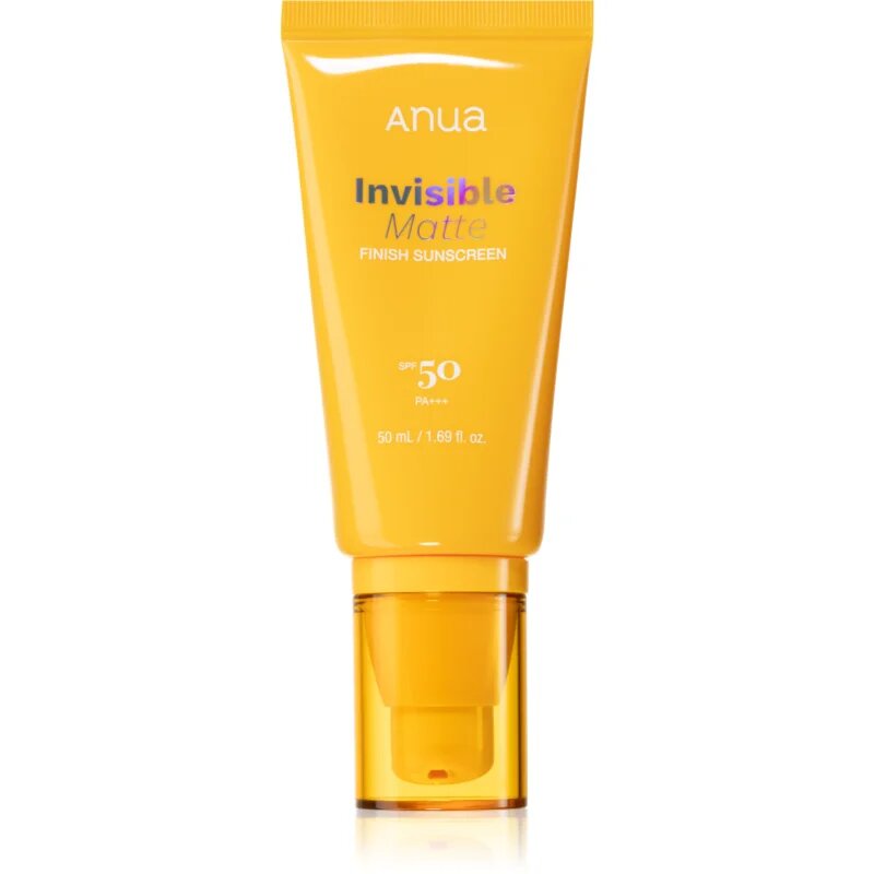 Anua Invisible Matte Finish Sunscreen mattító napozó krém az arcra SPF 50 50 ml