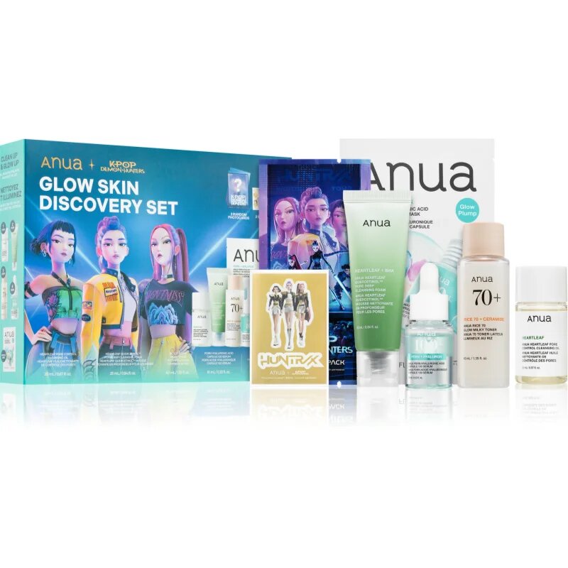 Anua K-Pop Demon Hunters Glow Skin Discovery Set ajándékszett az élénk bőrért