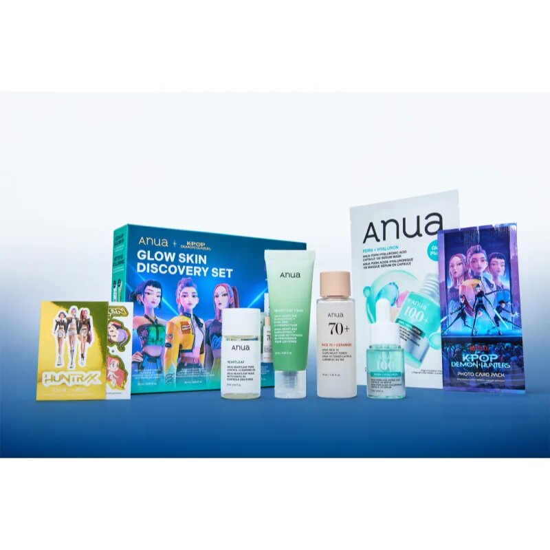 Anua K-Pop Demon Hunters Glow Skin Discovery Set ajándékszett az élénk bőrért
