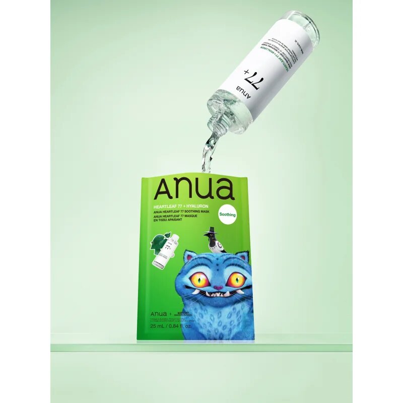 Anua K-Pop Demon Hunters Heartleaf 77% Soothing Mask hidratáló gézmaszk nyugtató hatással 25 ml