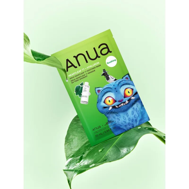 Anua K-Pop Demon Hunters Heartleaf 77% Soothing Mask hidratáló gézmaszk nyugtató hatással 25 ml
