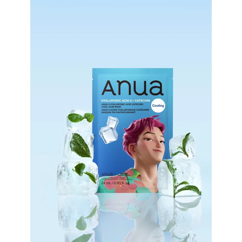 Anua K-Pop Demon Hunters Hyaluronic Acid 8 + Catechin hidratáló gézmaszk hűsítő hatással 23 ml