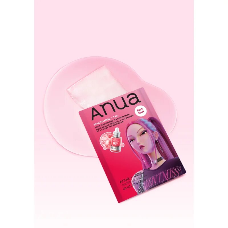 Anua K-Pop Demon Hunters Niacinamide TXA Serum Mask fehérítő gézmaszk hidratáló hatással 28 ml