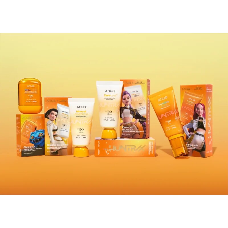 Anua K-Pop Demon Hunters Zero-Cast Sunscreen hidratáló védőkrém SPF 50 50 ml