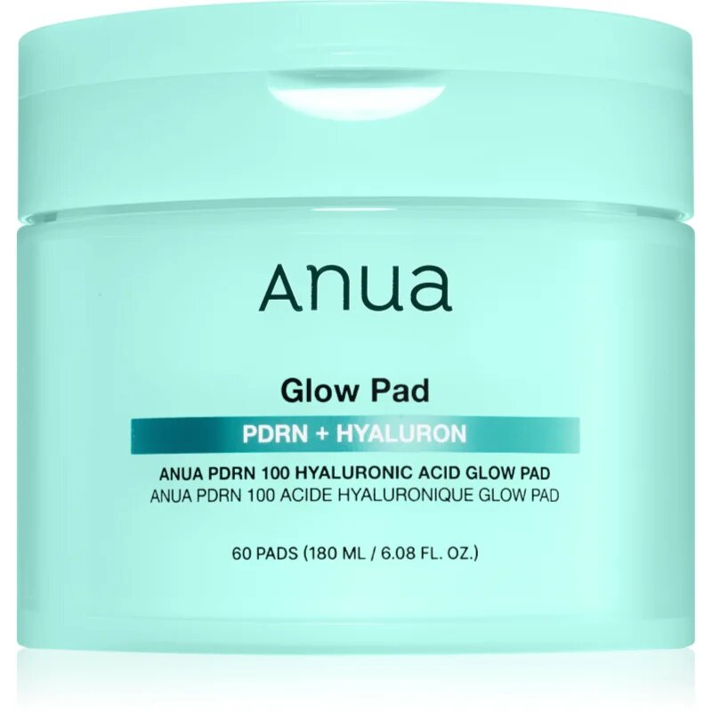 Anua PDRN 100 Hyaluronic Acid Glow Pad tonizáló párnák a bőr hidratálásáért és feszességéért 60 db