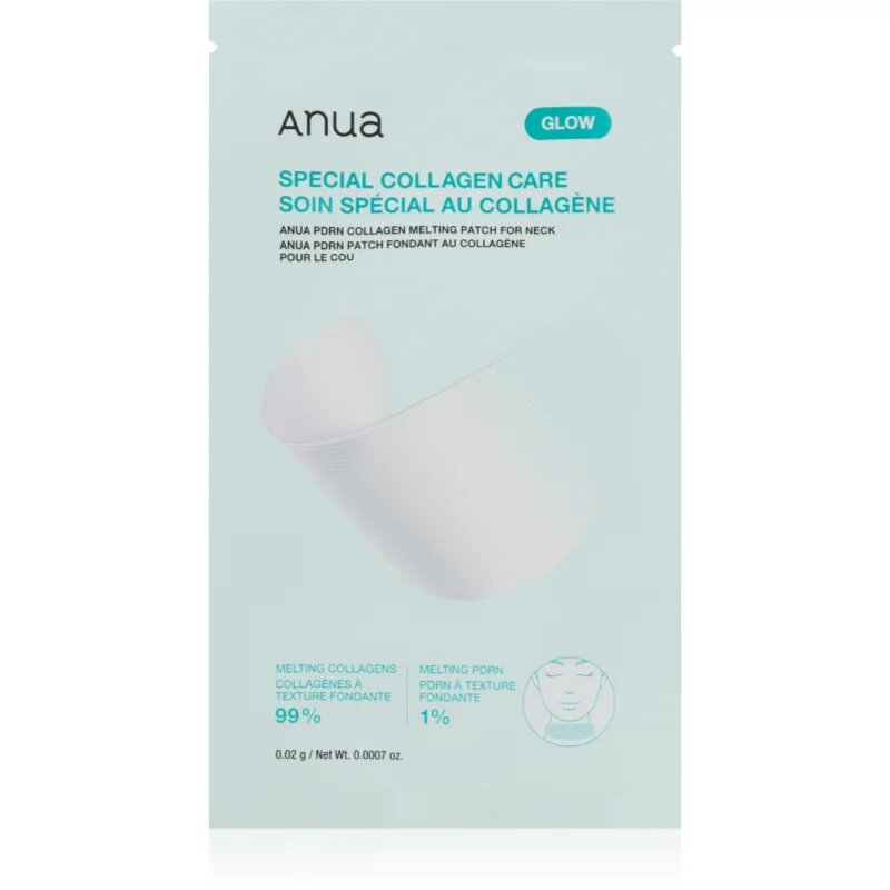 Anua PDRN Collagen Melting Patch For Neck kisimító és feszesítő maszk nyakra és a dekoltázsra 4 db