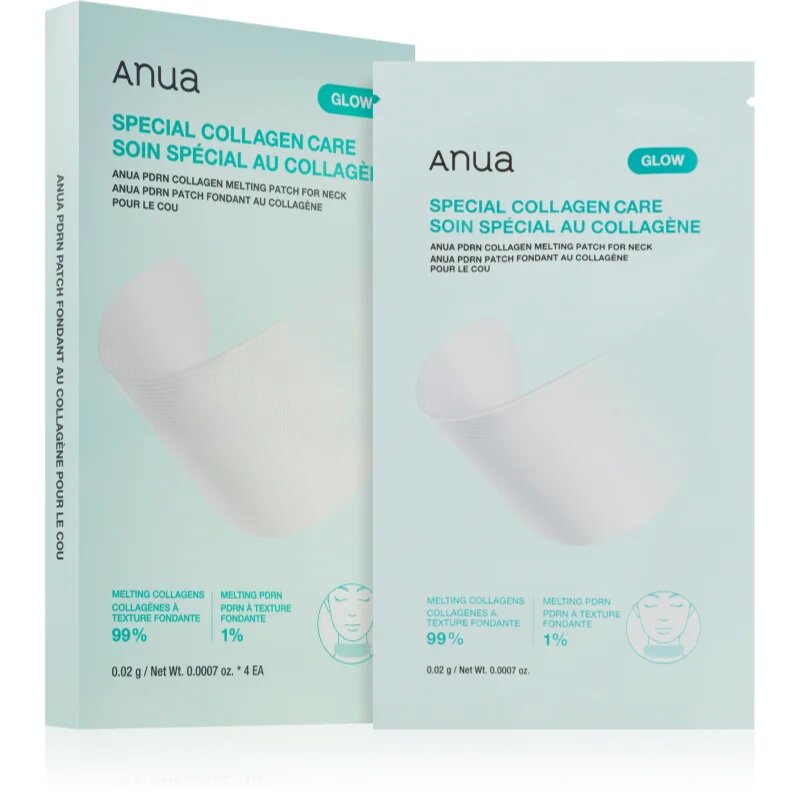 Anua PDRN Collagen Melting Patch For Neck kisimító és feszesítő maszk nyakra és a dekoltázsra 4 db