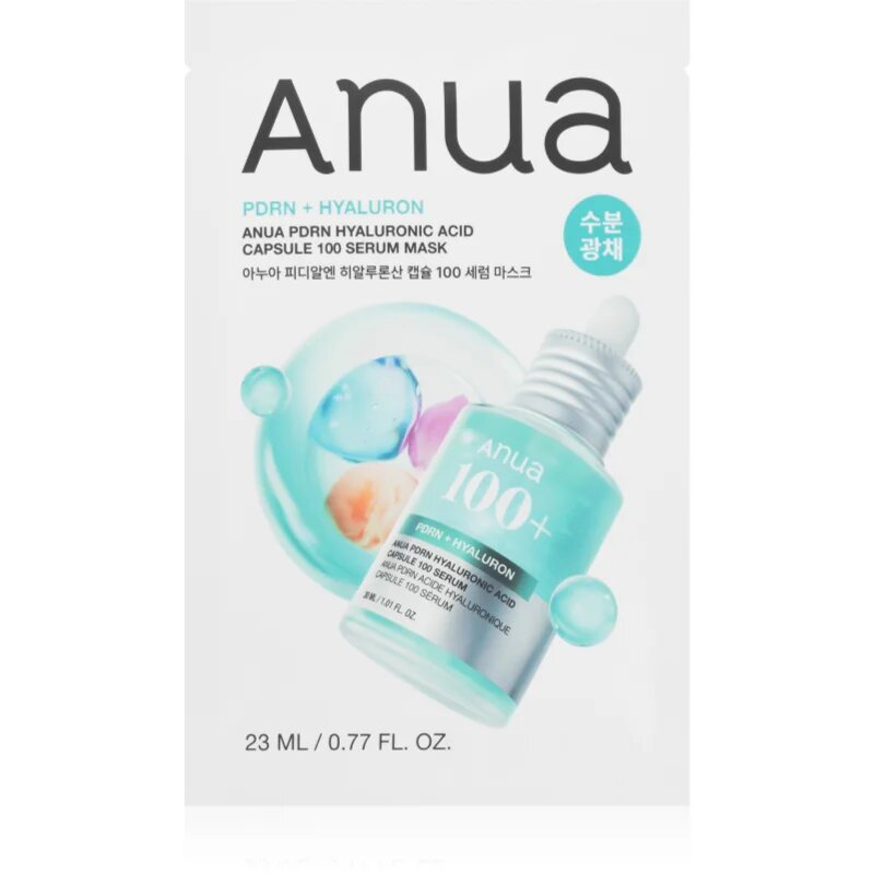 Anua PDRN Hyaluronic Acid Capsule 100 Serum Mask hidratáló gézmaszk feszesítő hatással 23 ml