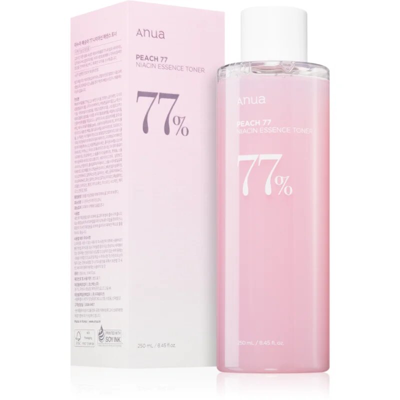 Anua Peach 77% Niacin Essence Toner nyugtató és hidratáló tonik 250 ml