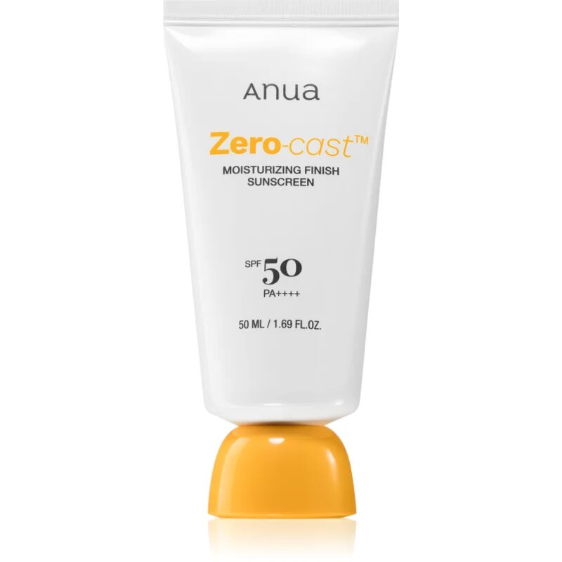 Anua Zero-Cast Moisturizing Finish Sunscreen hidratáló védőkrém SPF 50 50 ml