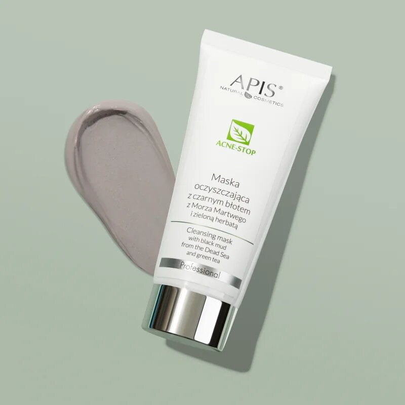 Apis Natural Cosmetics Acne-Stop Professional mélyen tisztító maszk az aknéra hajlamos zsíros bőrre 200 ml