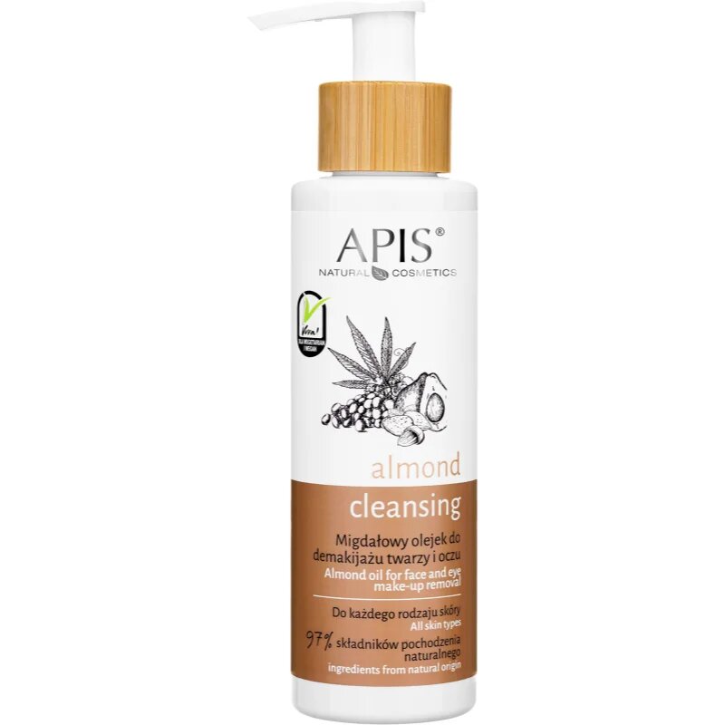 Apis Natural Cosmetics Almond tisztító és sminklemosó olaj 150 ml