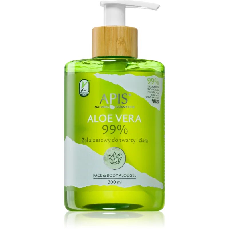 Apis Natural Cosmetics Aloe Vera intenzív hidratáló gél arcra testre és hajra 300 ml