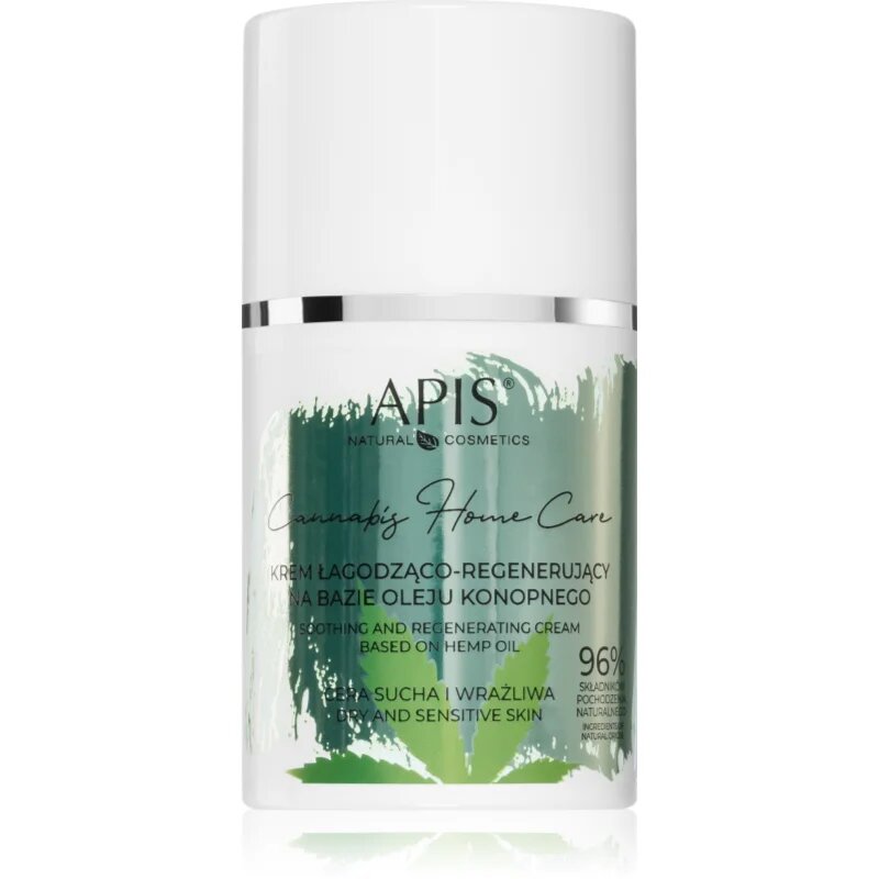 Apis Natural Cosmetics Cannabis Home Care könnyű hidratáló krém száraz és érzékeny bőrre 50 ml