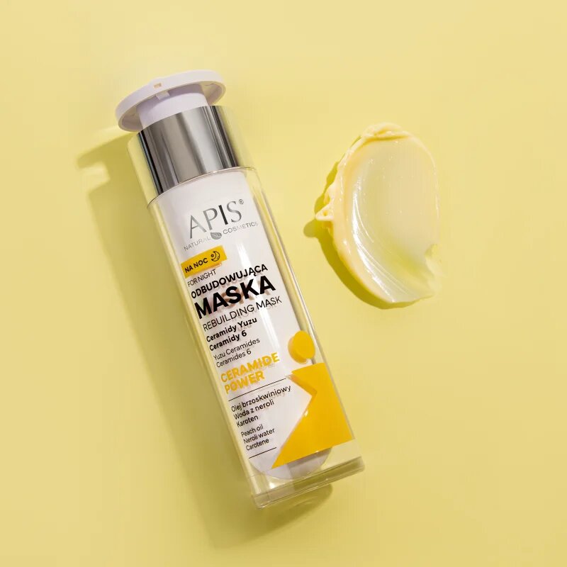 Apis Natural Cosmetics Ceramide Power megújító éjszakai krémes arcmaszk ceramidokkal 50 ml