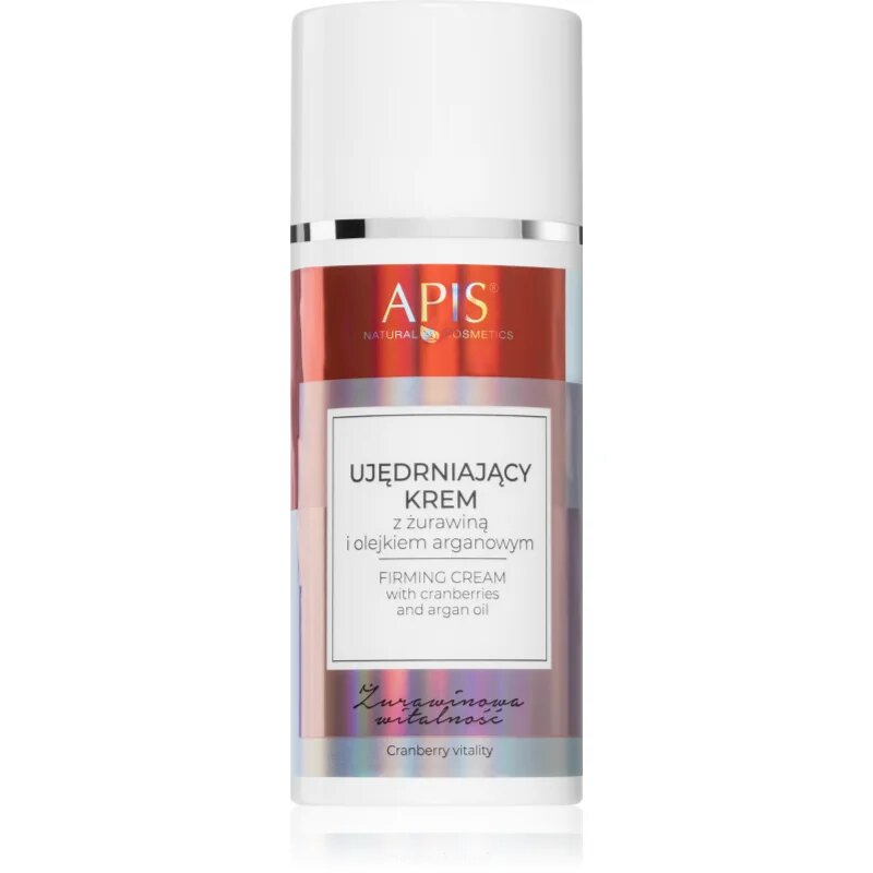 Apis Natural Cosmetics Cranberry Vitality gyengéd feszesítő krém arcra nyakra és dekoltázsra 100 ml