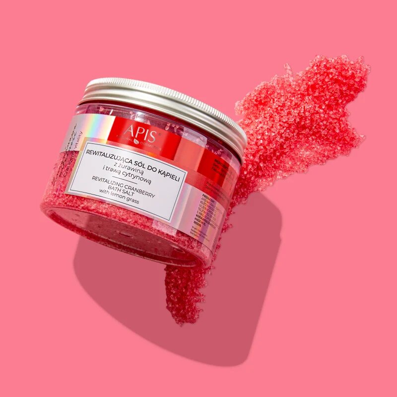 Apis Natural Cosmetics Cranberry Vitality relaxáló fürdősó holt-tenger ásványaival 650 g