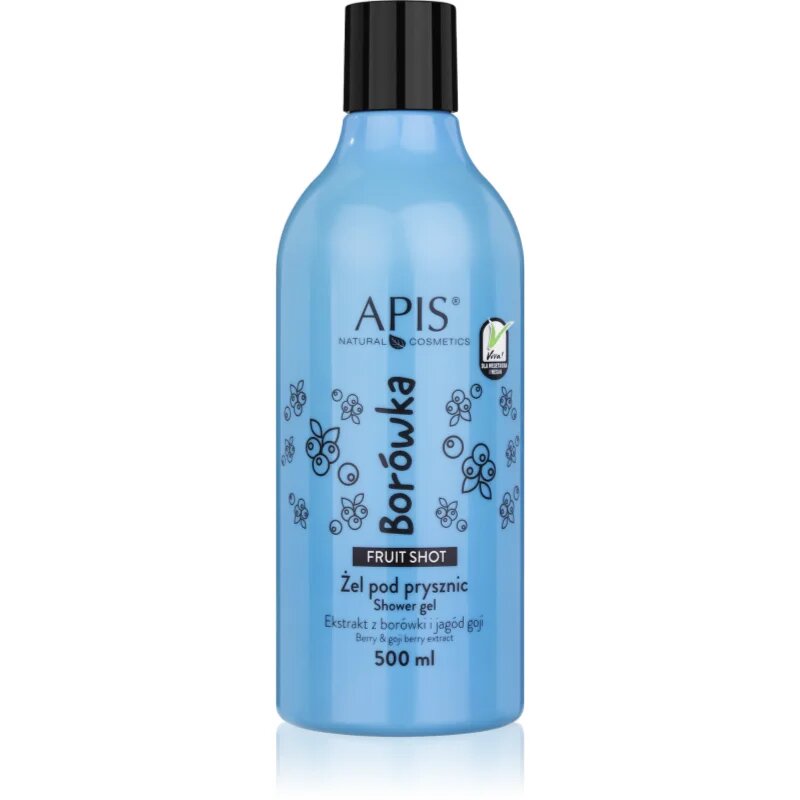 Apis Natural Cosmetics Fruit Shot Blueberry tusfürdő gél 500 ml