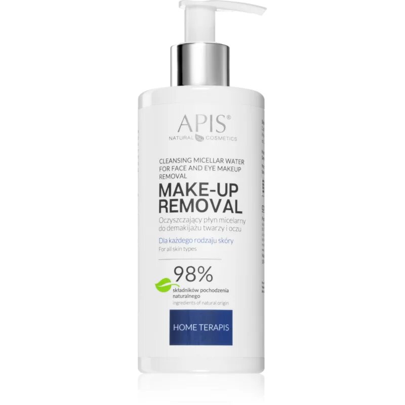 Apis Natural Cosmetics Home TerApis tisztító micellás víz az arcra és a szemekre 300 ml