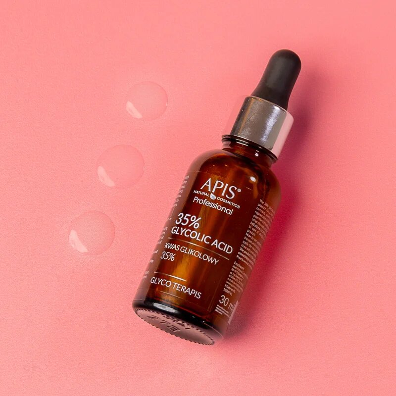 Apis Natural Cosmetics TerApis 35% Glycolic Acid feszesítő hámlasztó szérum az arcbőr regenerálására és megújítására 30 ml