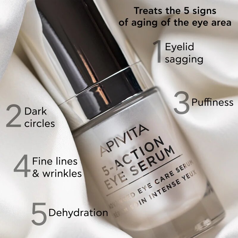 Apivita 5-Action Eye Serum intenzív szérum a szem köré 15 ml