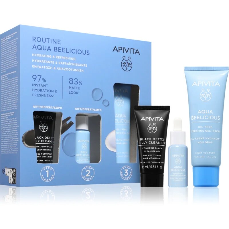Apivita Aqua Beelicious Hydrating & Refreshing Routine Set szett a bőr intenzív hidratálásához