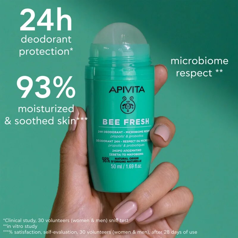 Apivita Bee Fresh Deodorant golyós dezodor az izzadás és a nem kívánt szagok ellen 50 ml