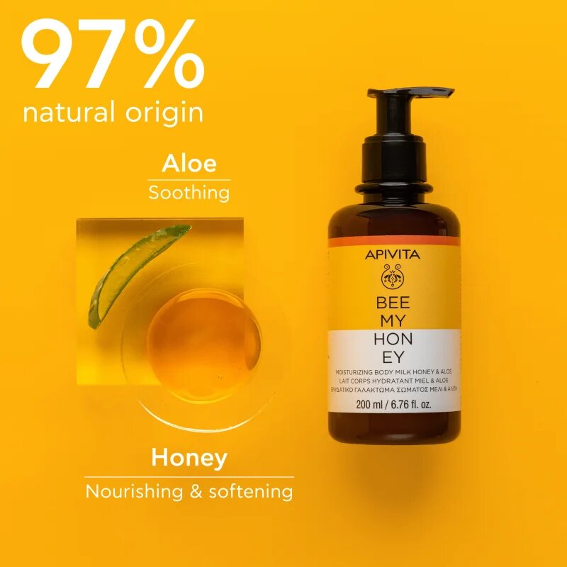 Apivita Bee My Honey Body Milk hidratáló testápoló tej 200 ml