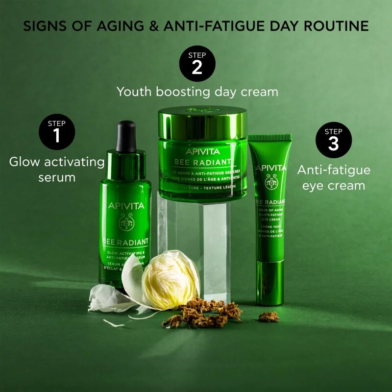 Apivita Bee Radiant Gel-Cream - Light texture gyengéd géles krém a bőr öregedése ellen és a bőr feszesítéséért 50 ml